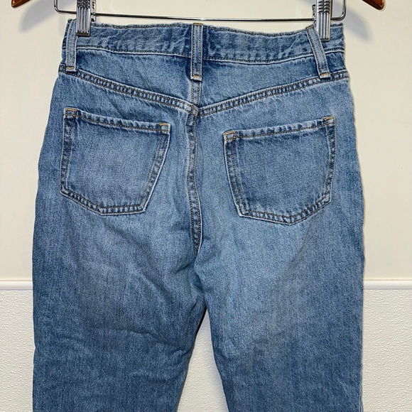 Old Navy Blue High-Rise Slouchy Straight Jeans Size 14 Girls - Picture 9 of 13